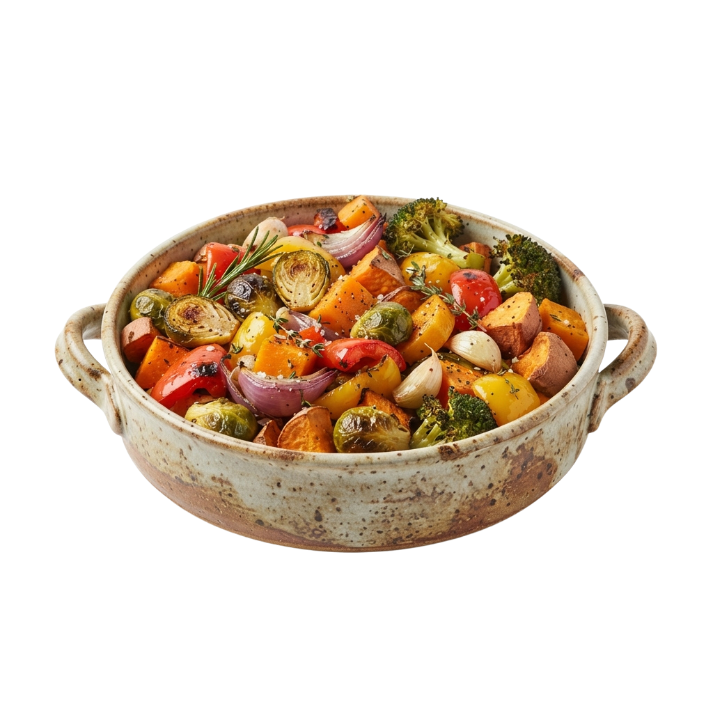 Roasted Vegetable Medley Bowl PNG