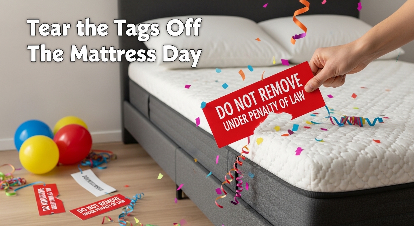 Tear the Tags Off The Mattress Day