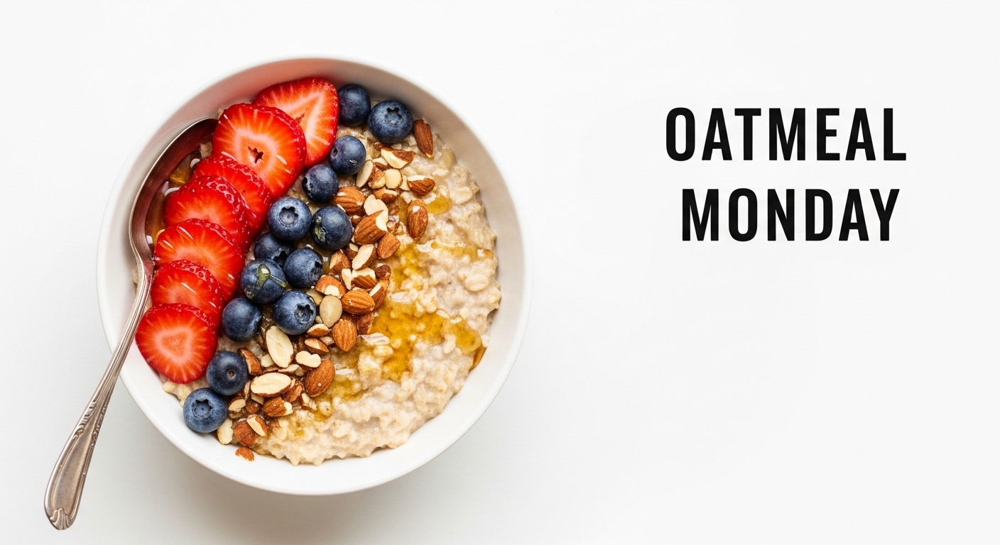 Oatmeal Monday: Wholesome Breakfast Bowl with Fresh Berries, Almonds & Honey - Feature Imagefeb 09 1