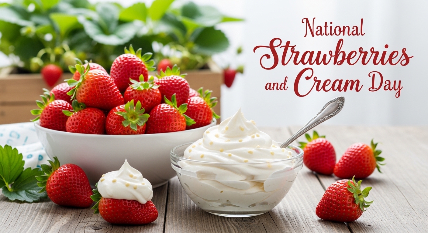 National Strawberries and Cream Day