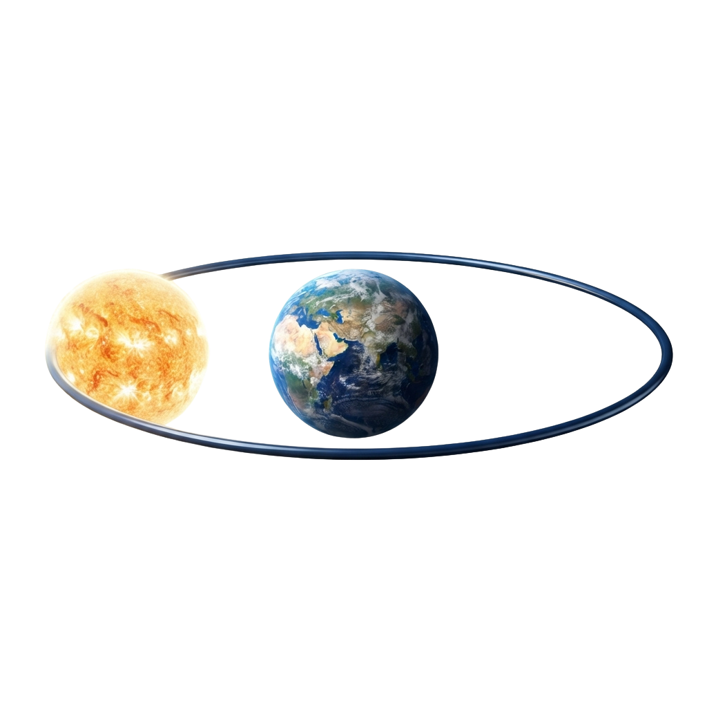 Earth Orbiting the Sun Illustration Diagram - Earth At Perihelion 48