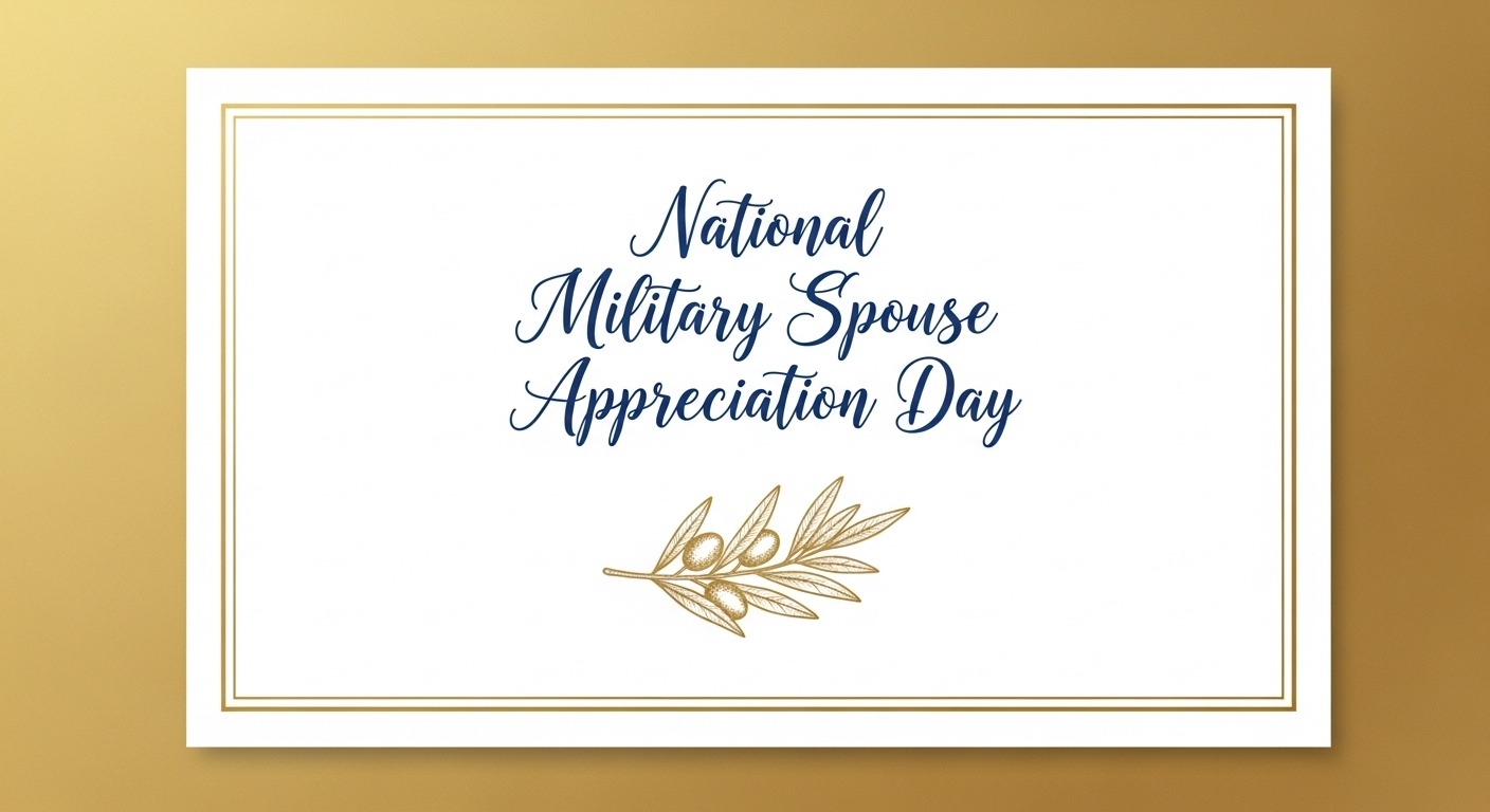 National Military Spouse Appreciation Day Card with Olive Branch Design - Feature Image May 293