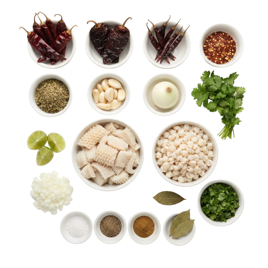 Collection of dried spices, herbs, seeds, and ingredients in small bowls