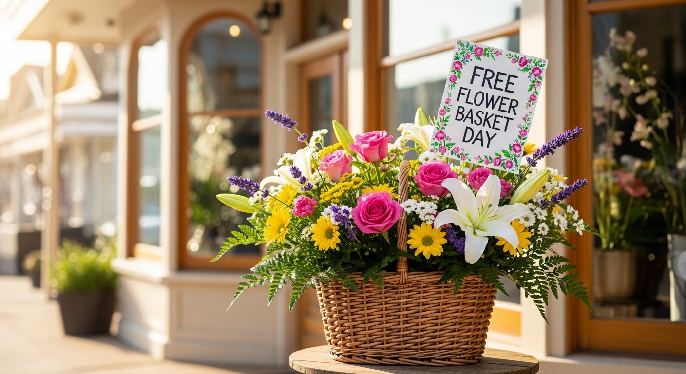 Free Flower Basket Day