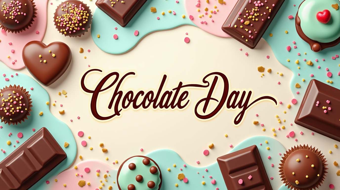 Sweet Chocolate Day Design with Delicious Treats, Bars, Truffles & Sprinkles - Feature Imagefeb 09