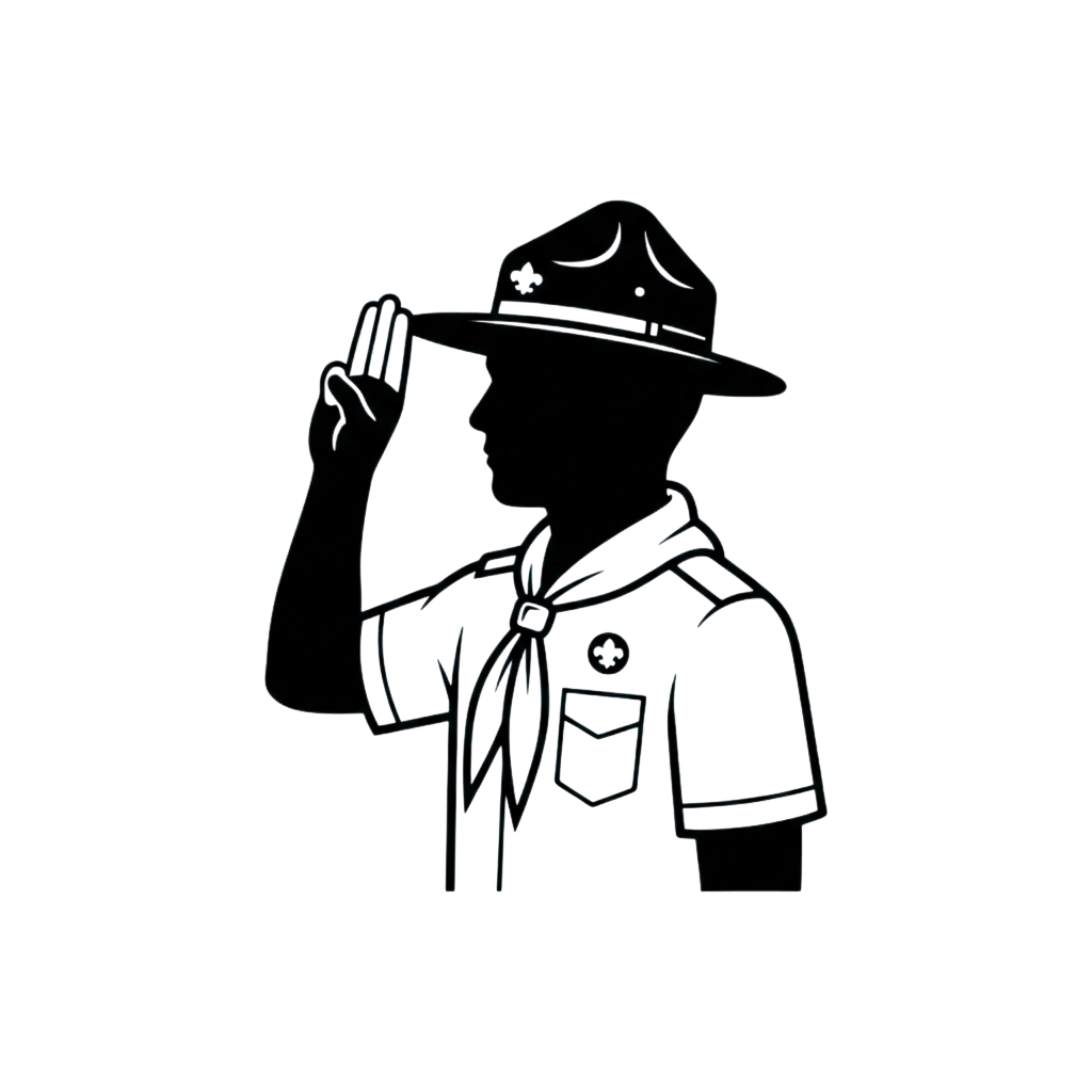 Sketch Style Drawing Person Holding Smartphone - National Boy Scout Day 41