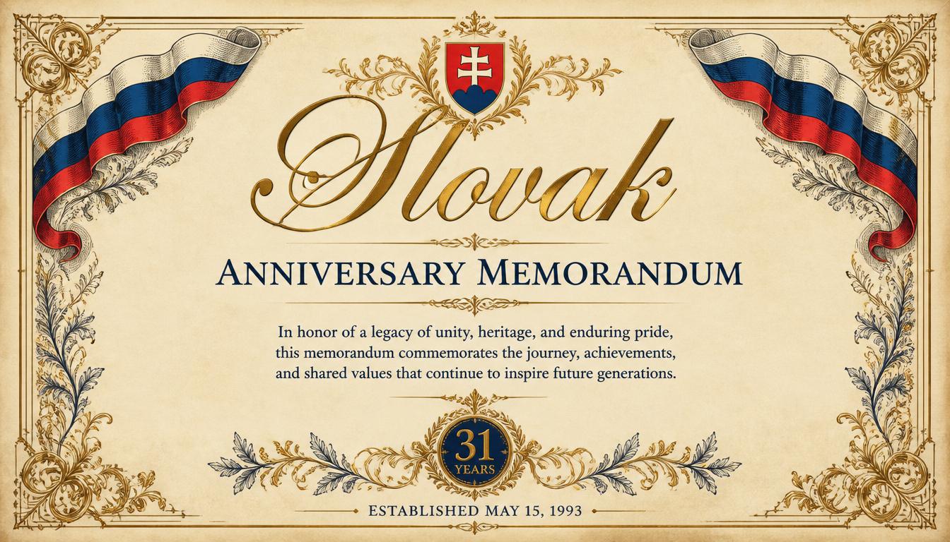 Anniversary Memorandum of Slovak