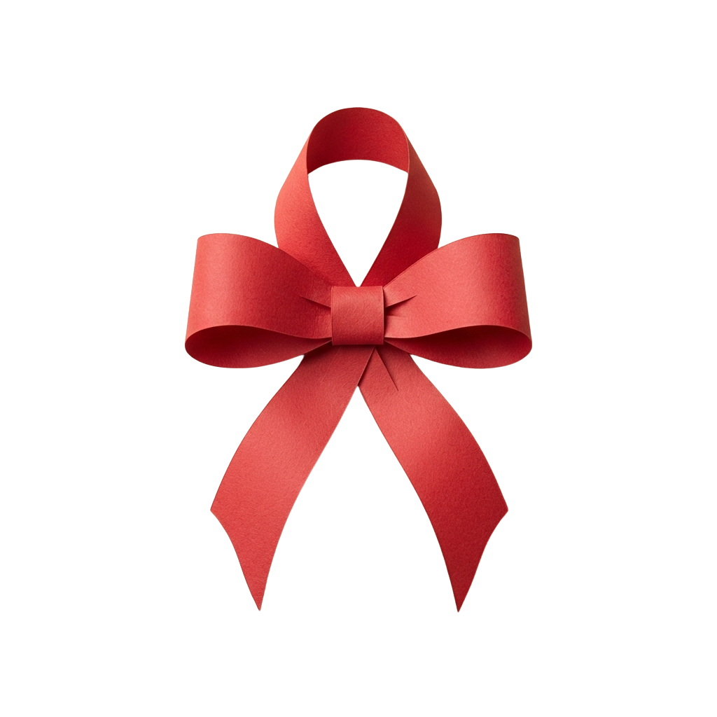 A bright pink ribbon bow tied in a classic knot against a black background