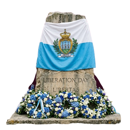 Liberation Day Monument with Brazilian Flag and Flowers - Liberation Day San Marino 39
