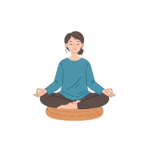 Person Meditating in Lotus Position on Cushion - Self Renewal Day 25
