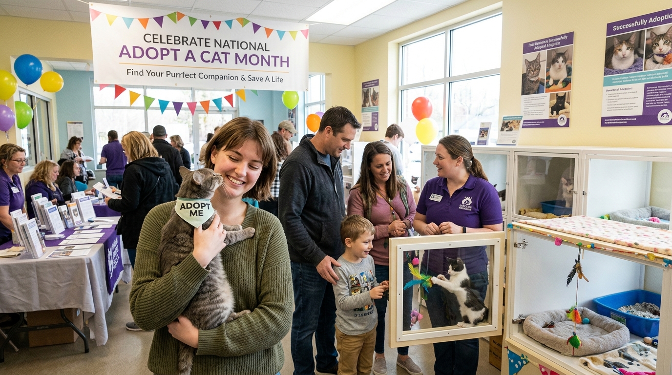 National Adopt A Cat Month