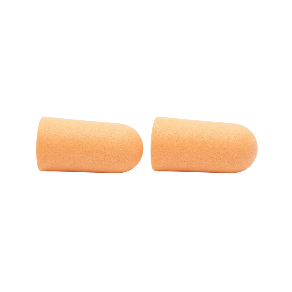Two identical oval-shaped orange gel capsules on a black background