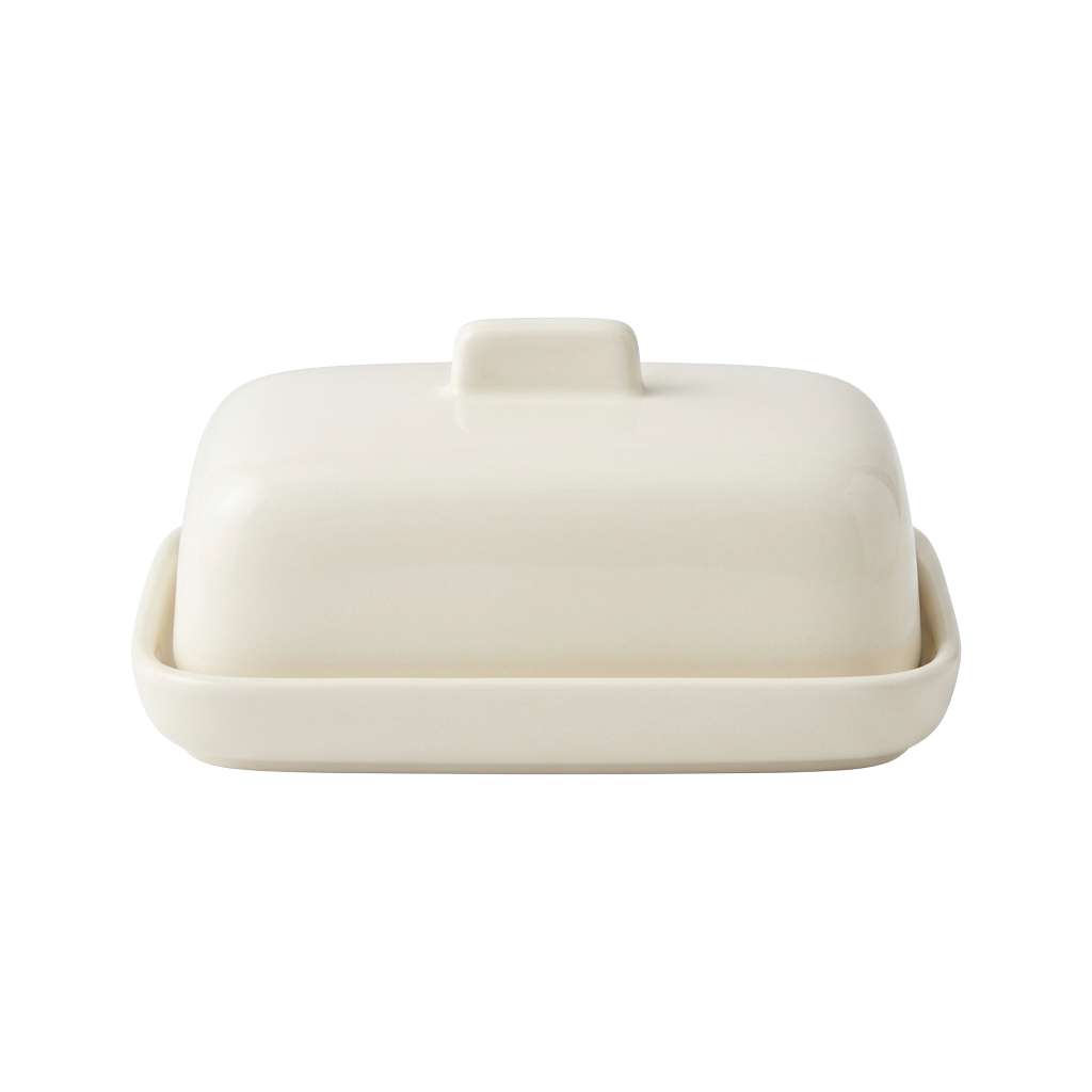 A white rectangular food cover with a small handle on top for covering baking dishes