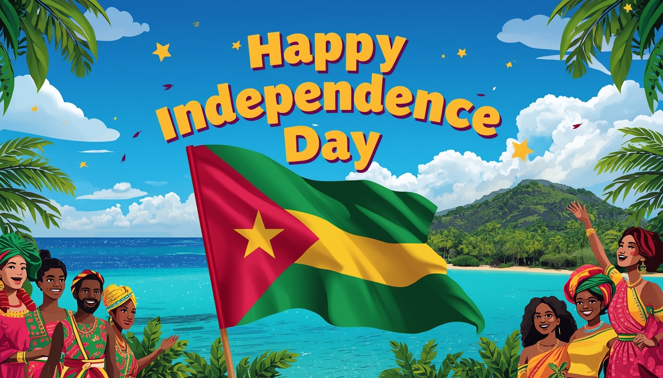 Grenada Independence Day Celebration. Caribbean Flag, Tropical Beach, and Diverse Joyful People. - Feature Imagefeb 07