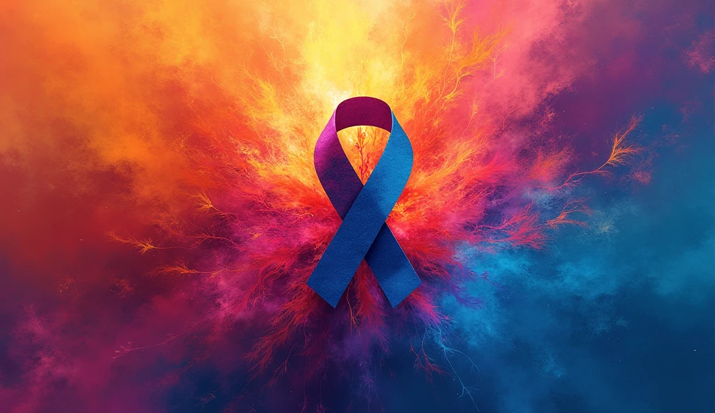 Blue Awareness Ribbon: Dynamic Spectrum & Support Symbol - Feature Imagefeb 09