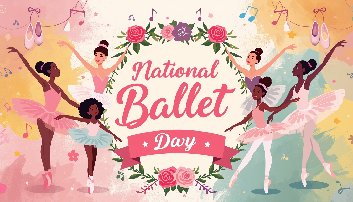 National Ballet Day: Diverse Group of Ballerinas and Decorative Elements - Feature Imagefeb07 1