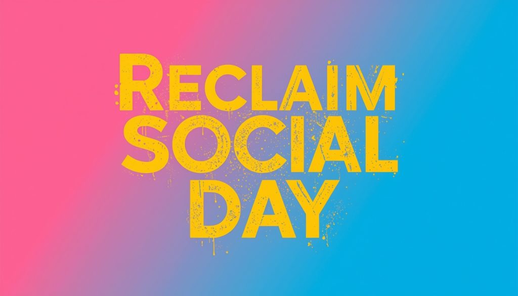 Reclaim Social Day Typography on Colorful Gradient - Awareness & Digital Balance - Feature Imagefeb 06 1
