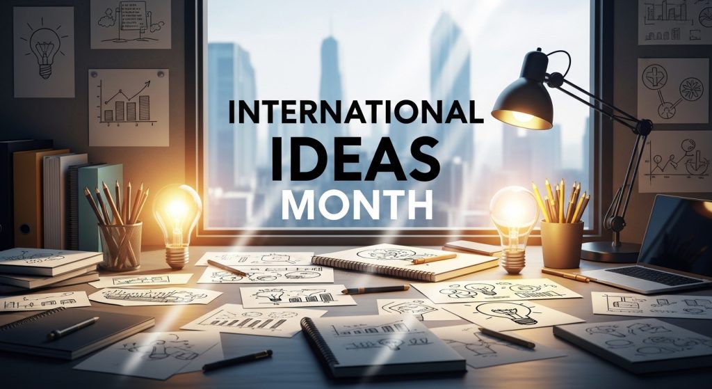 International Ideas Month Concept with Creative Workspace - Featured Image 07