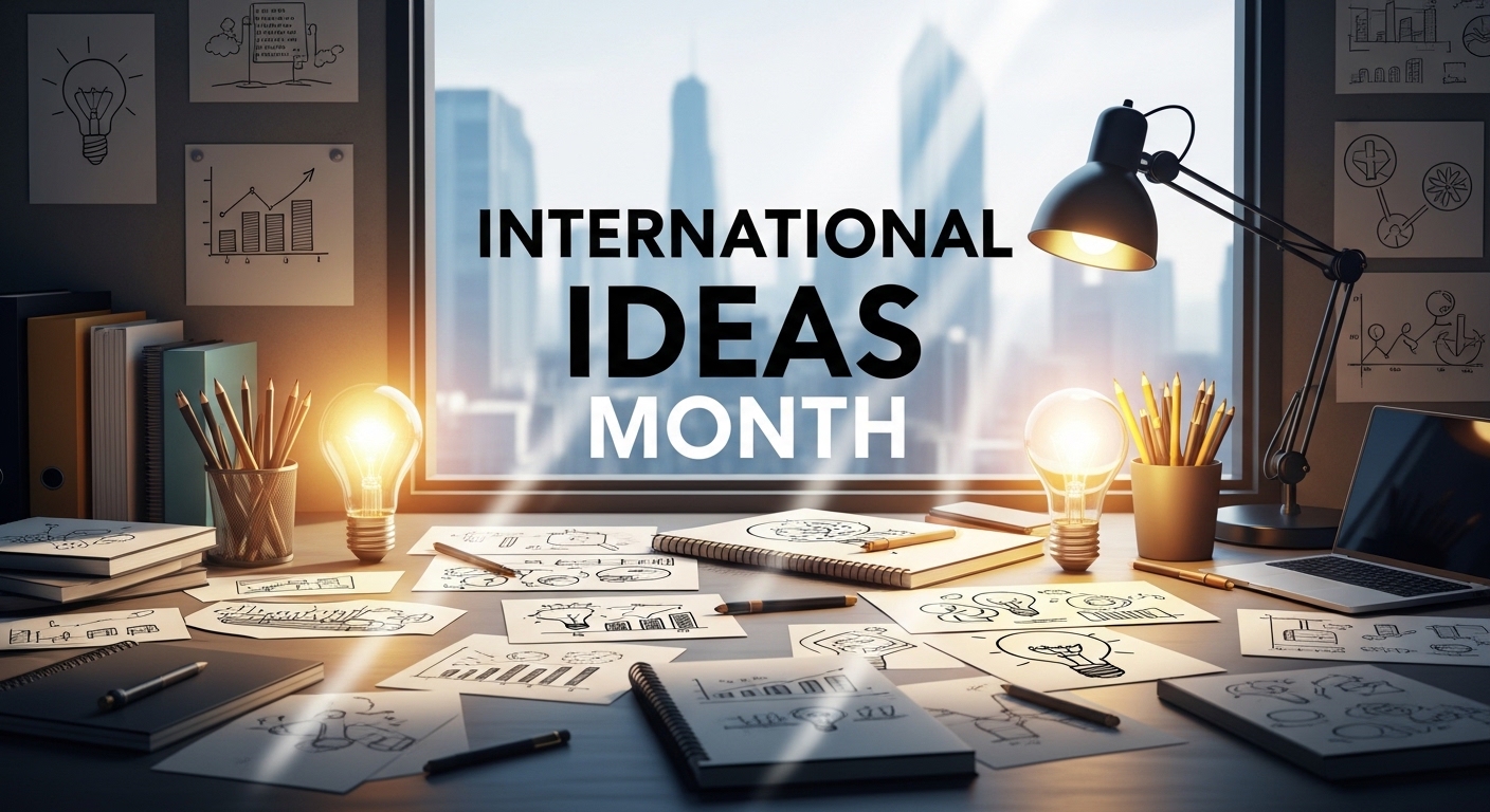 International Ideas Month Concept with Creative Workspace - Featured Image 07