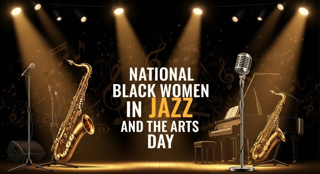 National Black Women in Jazz & Arts Day Celebration, Stage with Instruments & Spotlights - Featured Image 09