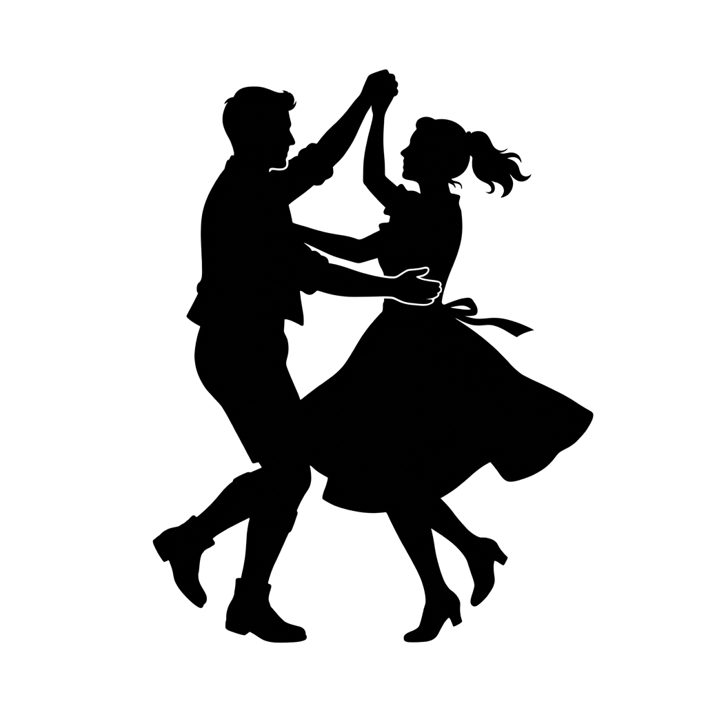 Faint white abstract line drawing on a dark background resembling a stylized figure or shape