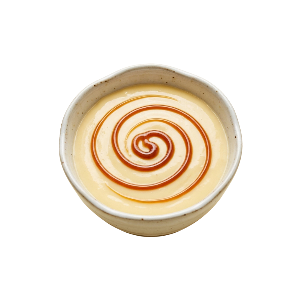 White cup with latte art swirl on top of creamy coffee