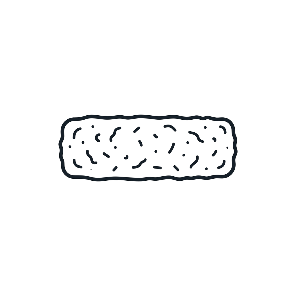Minimalist blue line art illustration of abstract shapes resembling a stylized object with swirl patterns