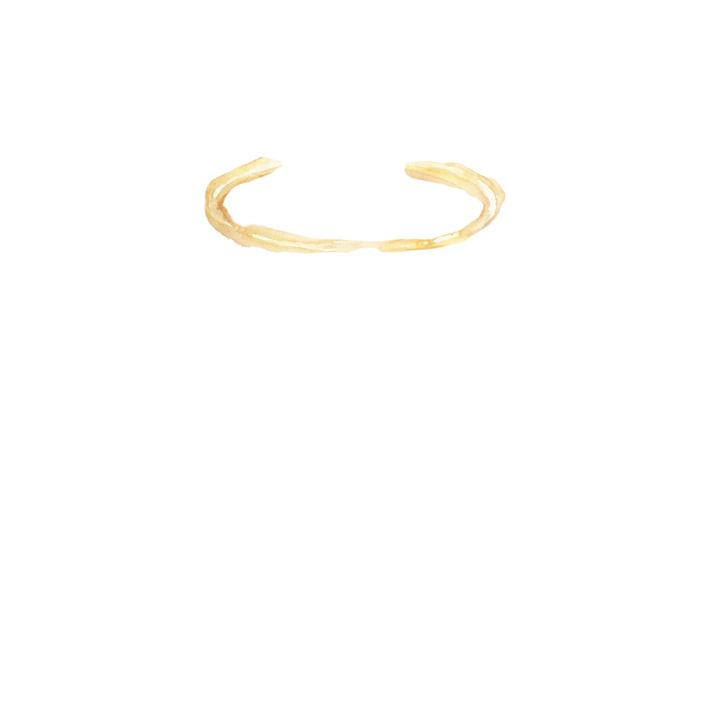 A minimalist cuff bracelet made of ivory or bone material with a smooth, rounded design.