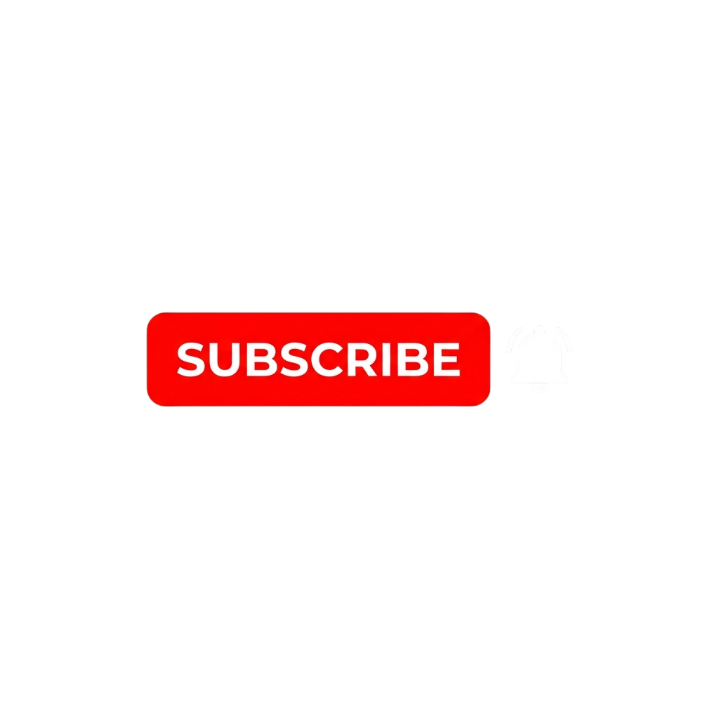 Red subscribe button with white text and a white bell icon to the right
