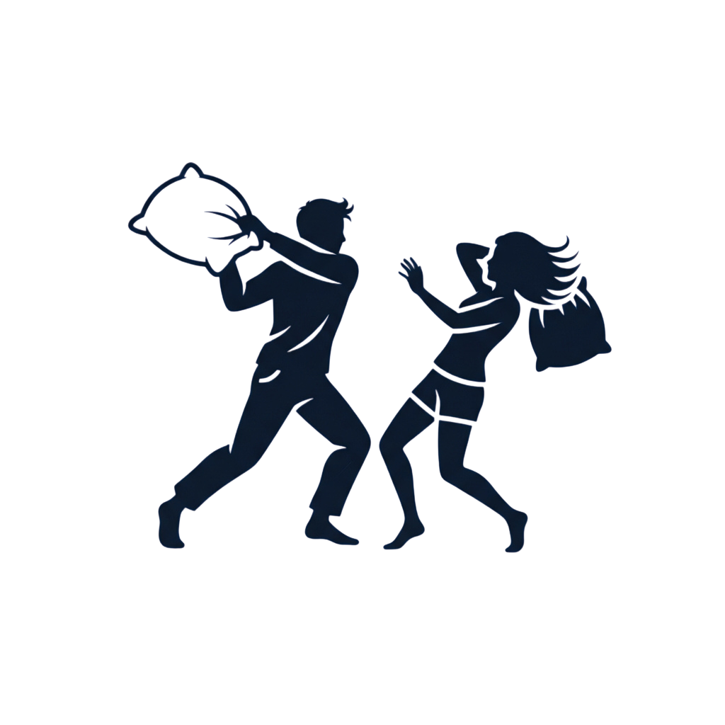 Silhouettes of two people walking side by side carrying shopping bags against a dark background