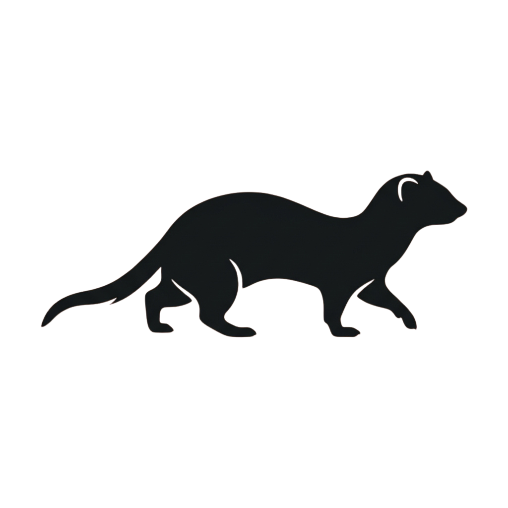 Silhouette of a four-legged animal walking on all fours against a black background