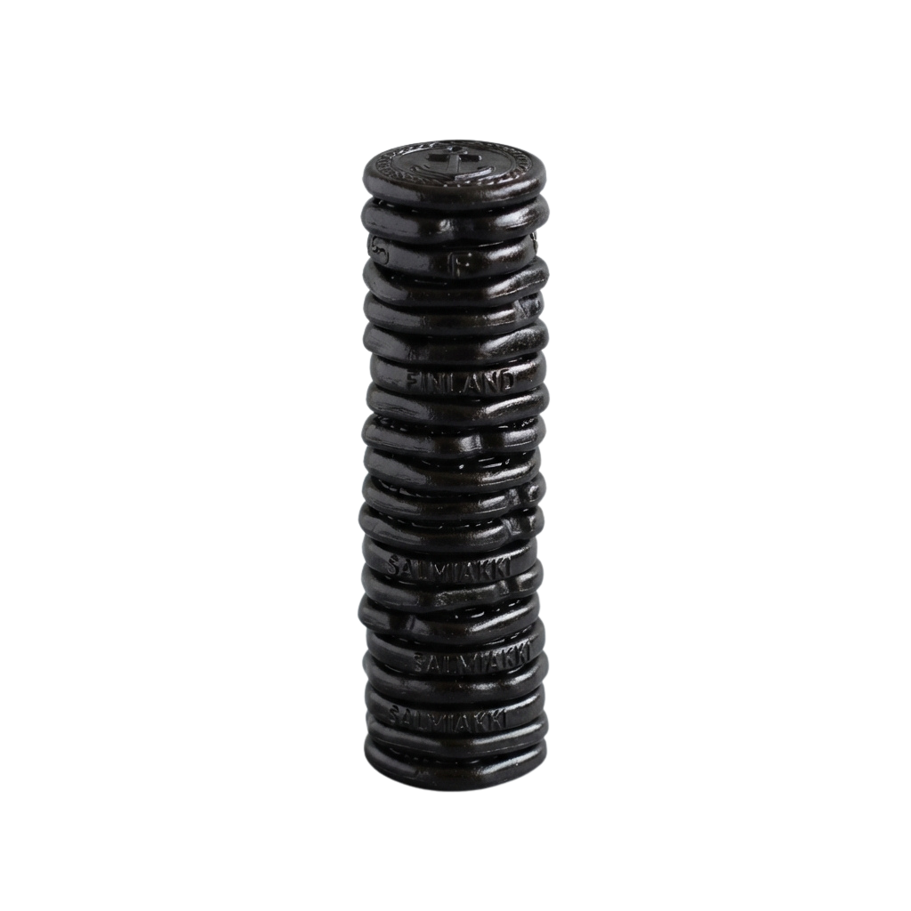 Black rubber-coated bolt with hexagonal head and ridged shaft