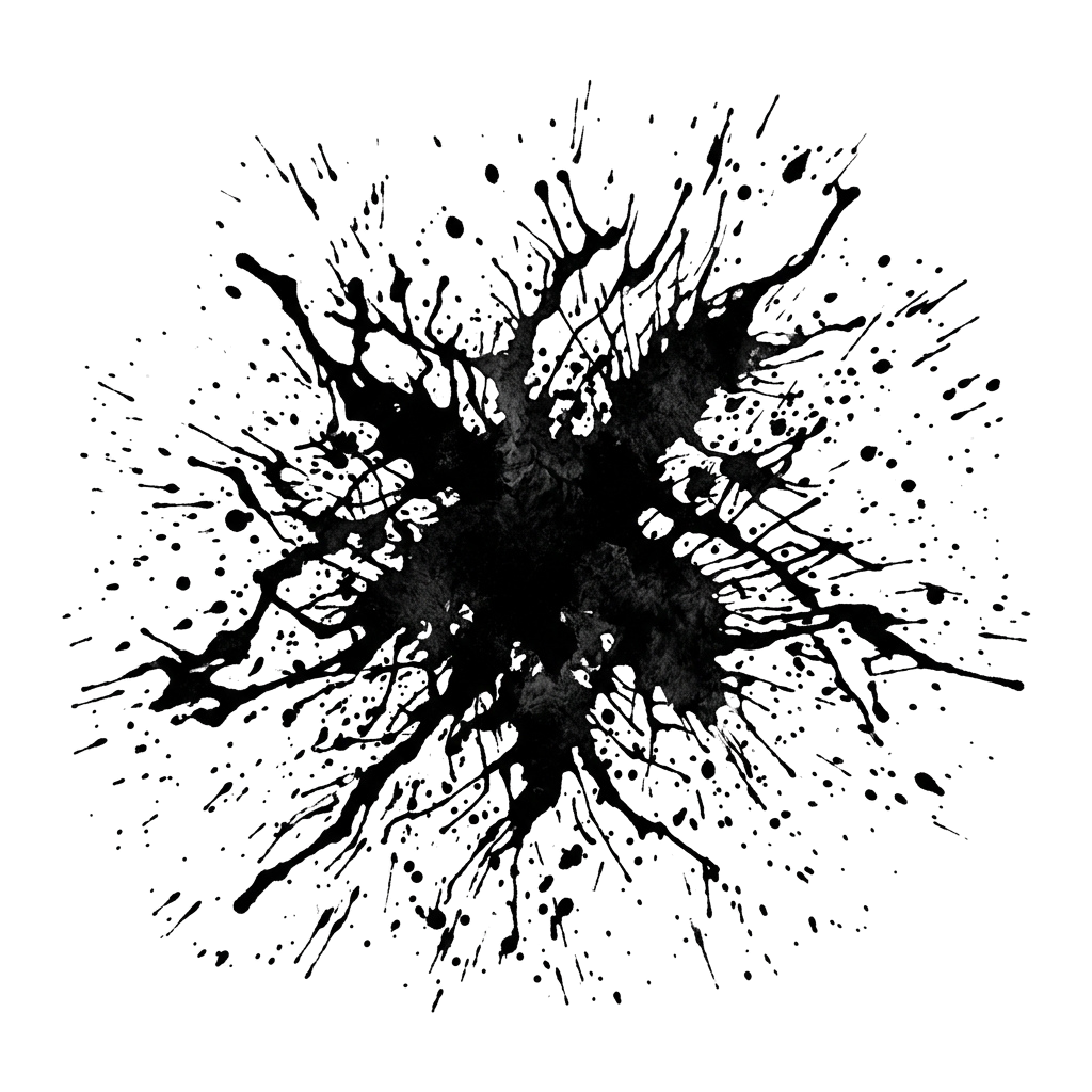 Close-up of a fuzzy, abstract paw print texture in black and white