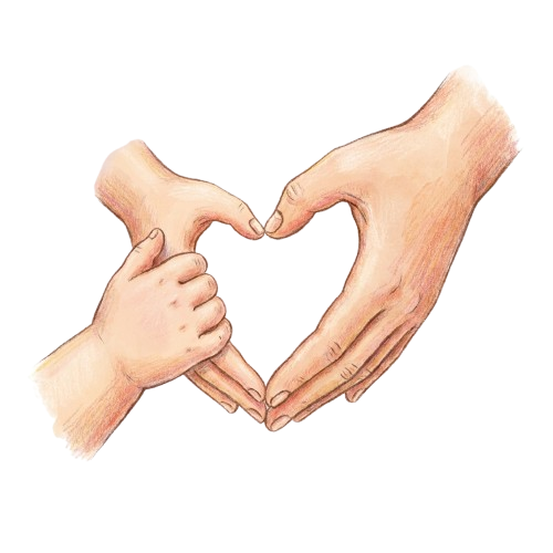 Two hands forming a heart shape with fingers, symbolizing love and connection.