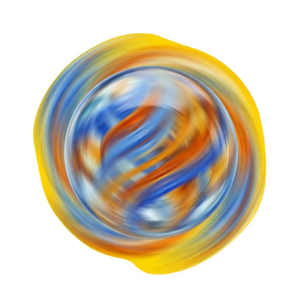 Swirling abstract design with vibrant colors and motion blur effects