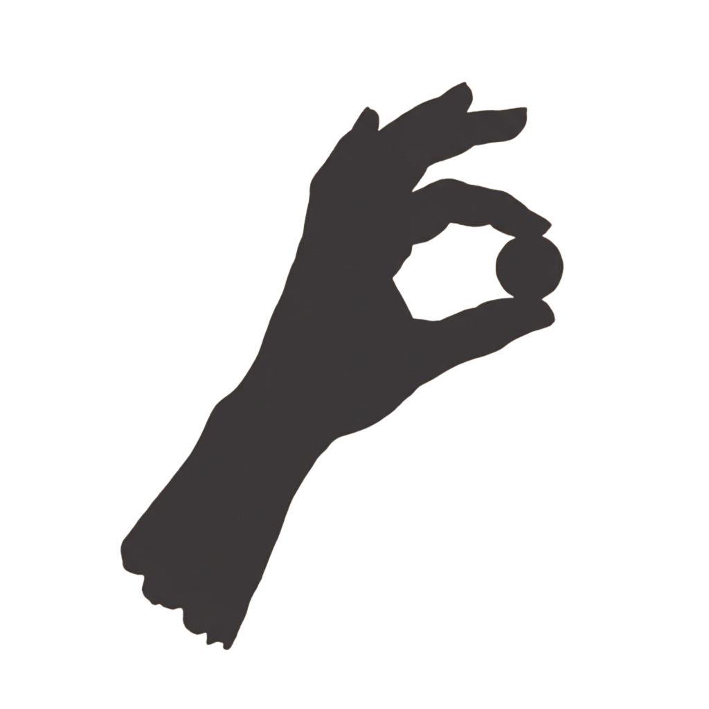 A hand forming the OK gesture with thumb and index finger touching to create a circle.