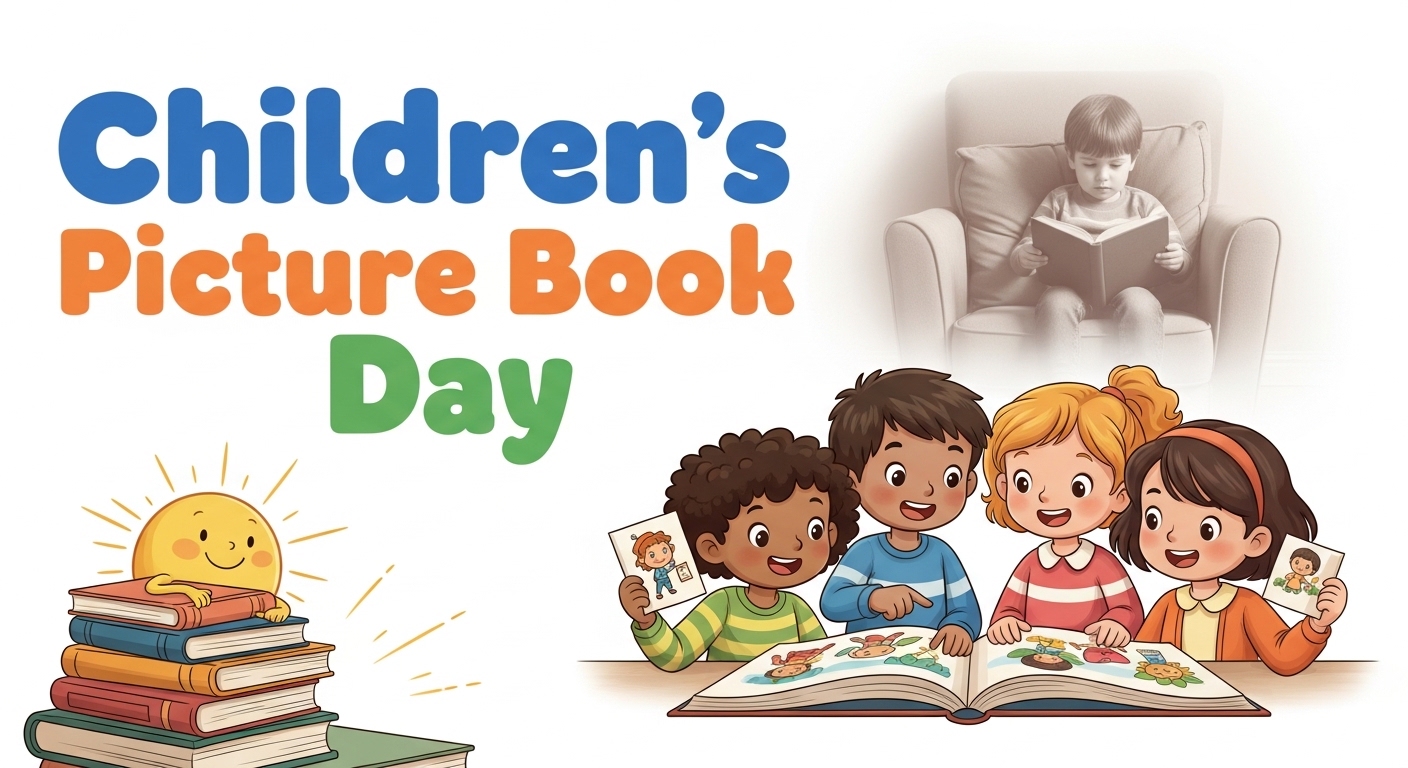 Children's Picture Book Day: Kids Reading, Learning & Education Illustration - Feature Image Apr 111