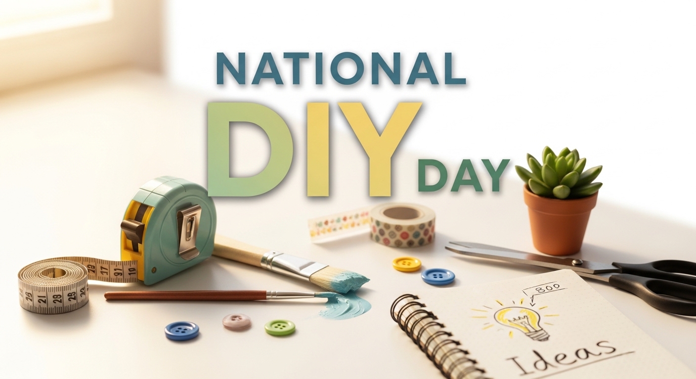 National DIY Day Celebration with Crafting Tools and Creative Ideas - Feature Image Apr 117