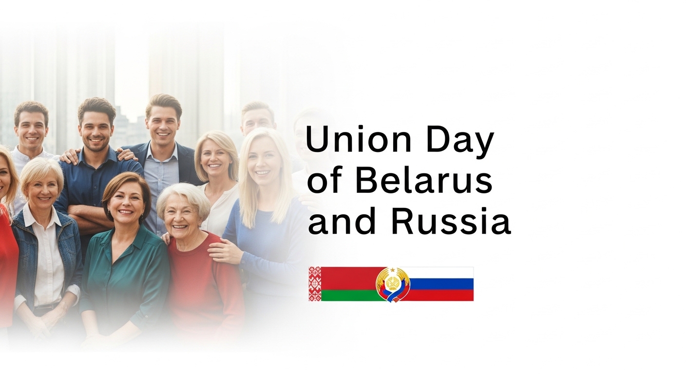 Union Day of Belarus and Russia Concept with Diverse Smiling Group - Feature Image Apr 121