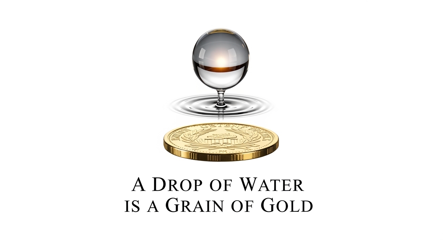 Precious Water Drop & Gold Coin: Resource Value, Conservation, and Investment Concept - Feature Image Apr 123