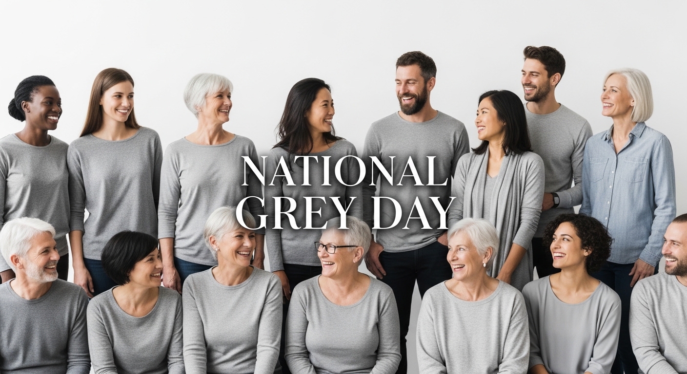 Smiling Diverse Group of Adults and Seniors in Grey Apparel - Feature Image Apr 131