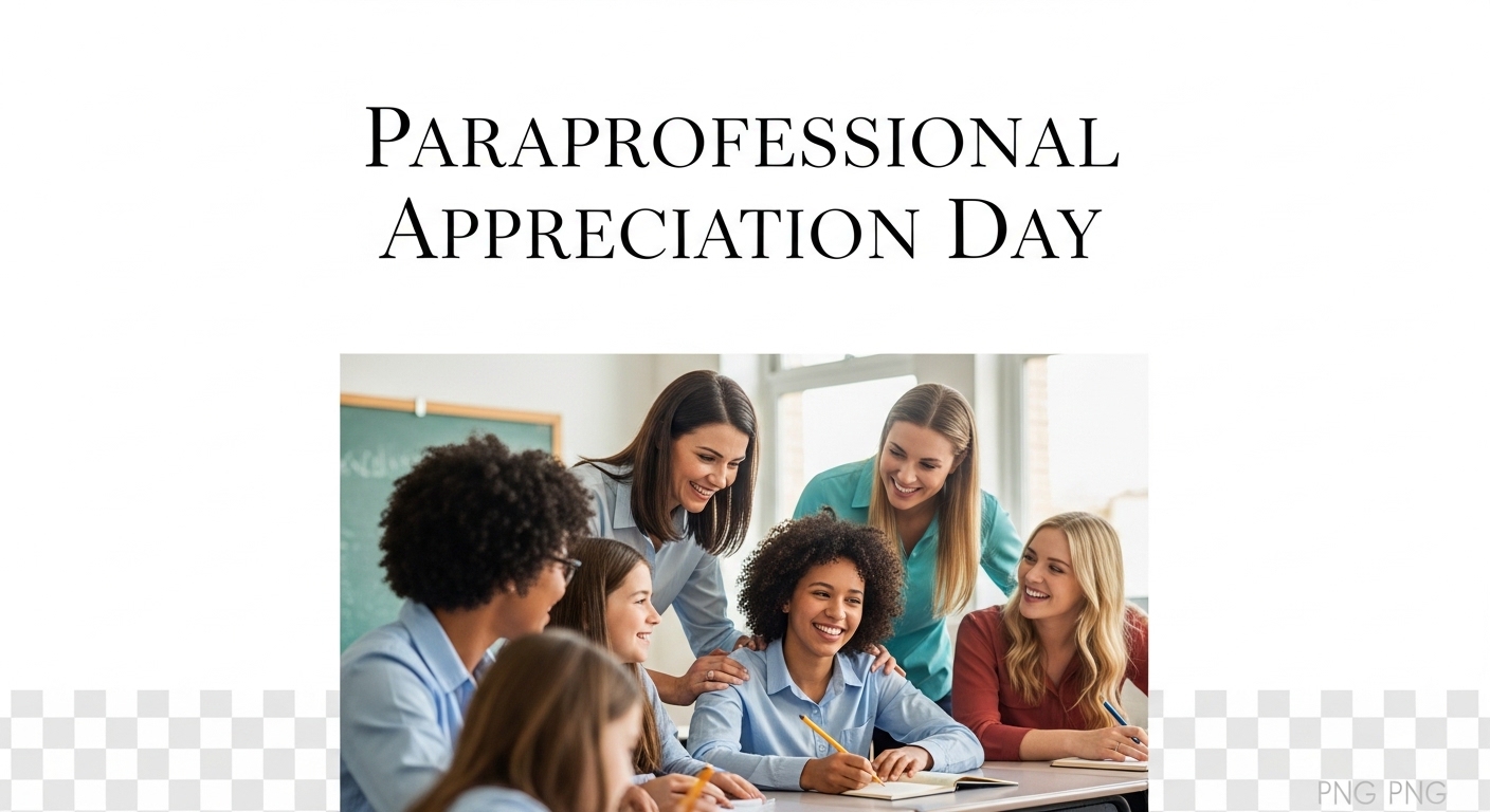 Paraprofessional Appreciation Day. Diverse Educators & Students Smiling in Classroom. - Feature Image Apr 136