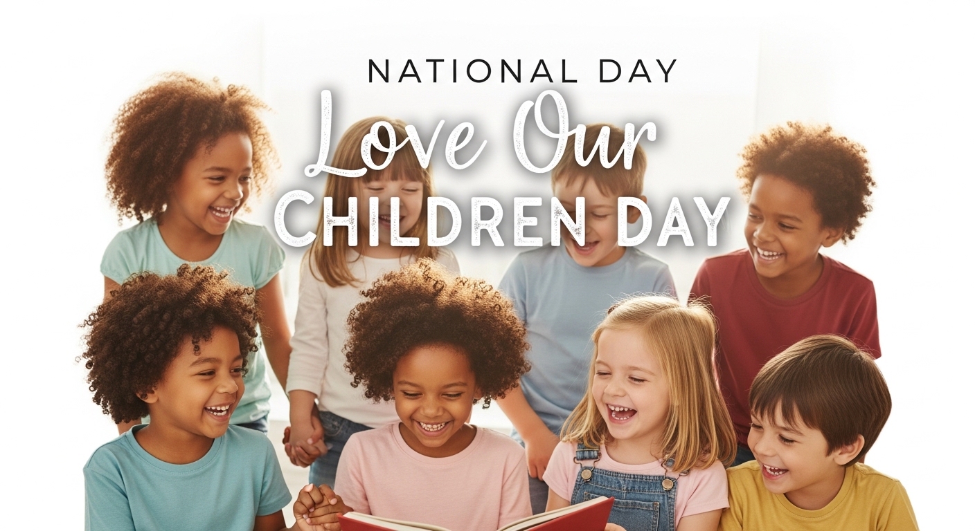 Smiling Diverse Kids Group Reading, Celebrating National Children's Day - Feature Image Apr 149