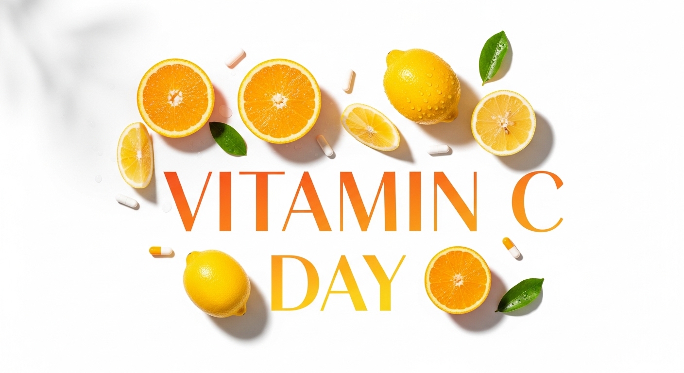 Bright Vitamin C Day Design: Citrus Fruits & Supplements - Feature Image Apr 151