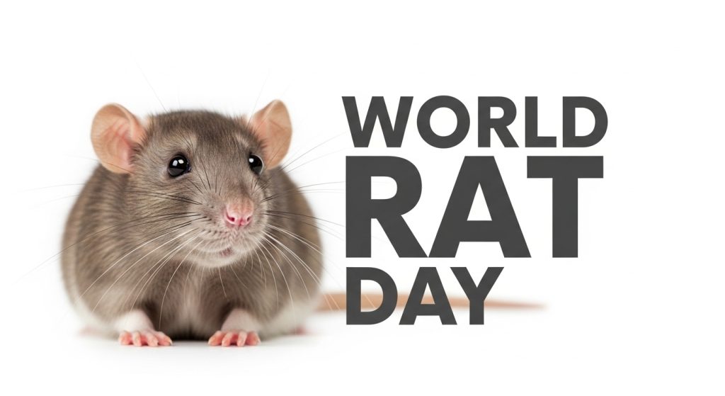 World Rat Day Commemoration with a Pet Rodent Portrait on a Clean White Background - Feature Image Apr 152