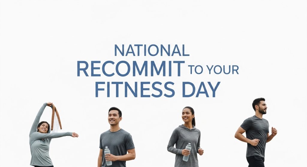 National Recommit to Your Fitness Day with active diverse individuals - Feature Image Apr 168