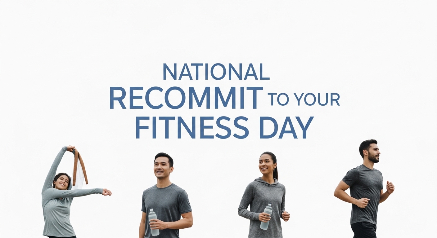 National Recommit to Your Fitness Day with active diverse individuals - Feature Image Apr 168