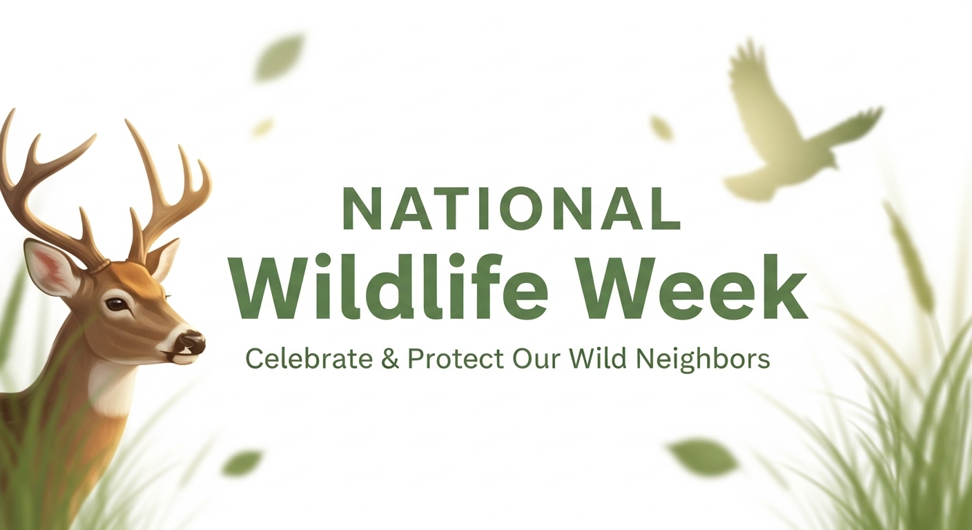 National Wildlife Week: Celebrate & Protect Wild Neighbors - Conservation Awareness Banner - Feature Image Apr 172