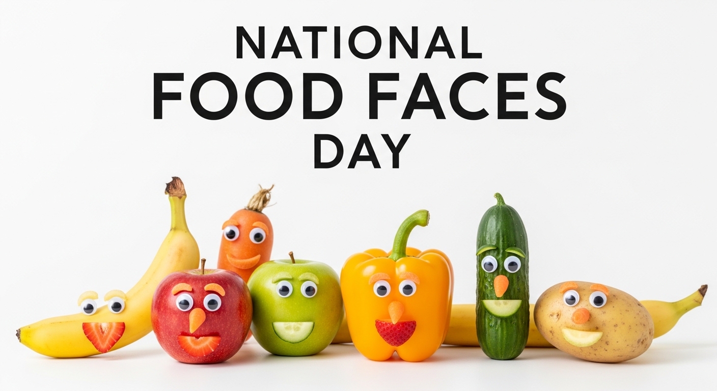 National Food Faces Day Celebration with Funny Fruits and Vegetables - Feature Image Apr 189