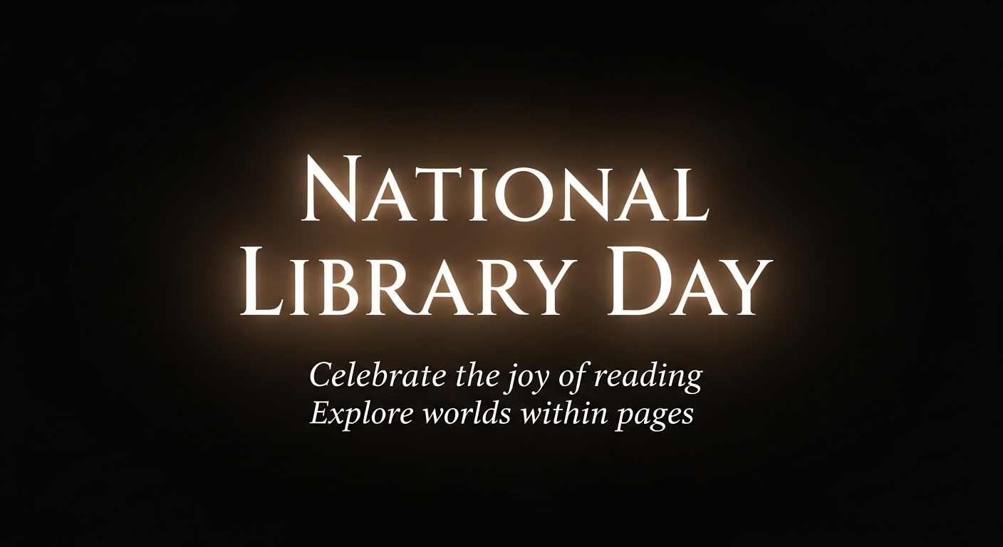 National Library Day Celebration Banner: Reading, Knowledge, Books & Learning - Feature Image Apr 190